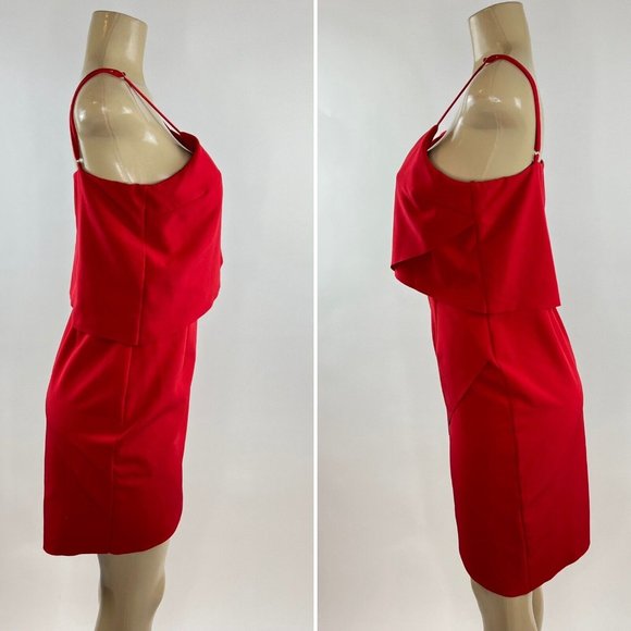 Elliatt x Revolve The Shot Tulip Dress Size M Red Asymmetrical Cutout Cocktail - Picture 5 of 10